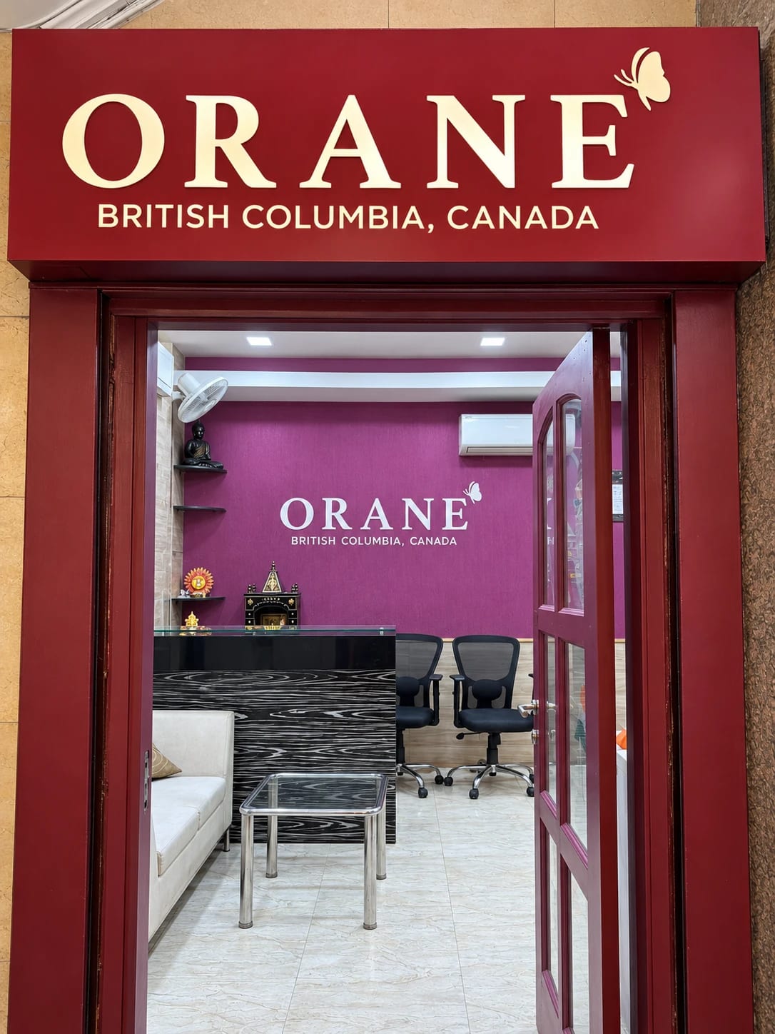 Reception & counselling lounge — Orane International Kamla Nagar